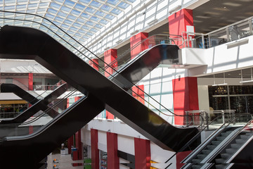 interior of a modern shopping center
