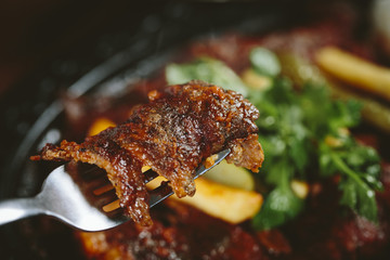 Traditional Turkish kebab, iskender kebab.