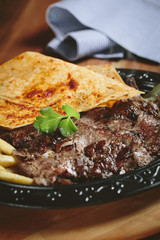 Traditional Turkish kebab, iskender kebab.