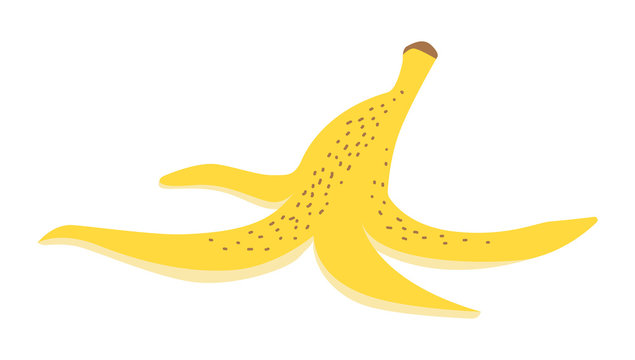 Vector illustration of a banana peel