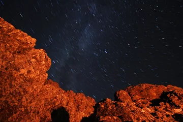 Foto op Canvas night sky and rocks © Kybele