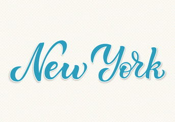 New York lettering.