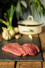 raw meat (piece) - natural meat. food background