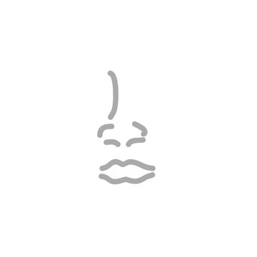 nose lips icon vector