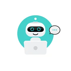 Fotobehang Robot icon. Chat Bot sign for support service concept. Chatbot character flat style © kolonko