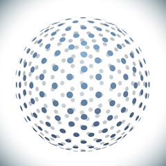 Sphere of Blue Circles Design Element