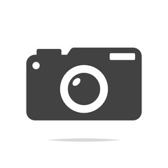 Camera icon vector isolated transparent