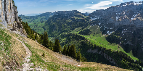 Fototapeta na wymiar Swiss, Alps panorama view