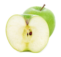 Green apple isolated on white background