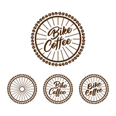Fototapeta na wymiar Bike Coffee logo design company