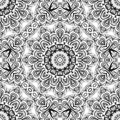 Fototapeta na wymiar Flower mandala. Printable decorative elements. Vector illustration for design