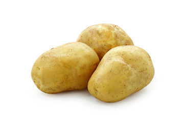 fresh potatoes on a white background isolated
