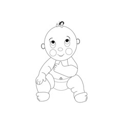 Baby boy illustration