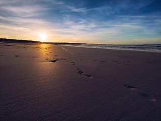 sunset of donegal beach,Ireland