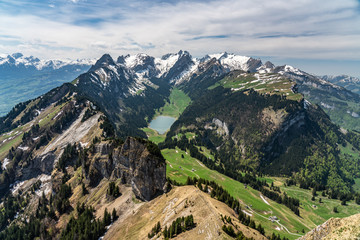 Fototapeta premium Swiss, Alps panorama view