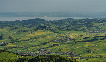 Swiss, Appenzell, Weissbad valley view 