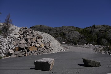 Titanabbau - Geröllhalden in Südnorwegen