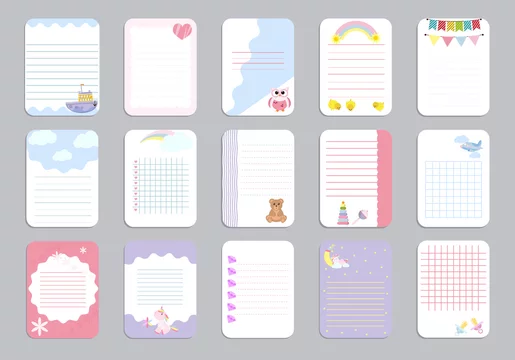 Kids notebook page template (2280986)