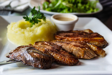 Delicious juicy steak beef meat