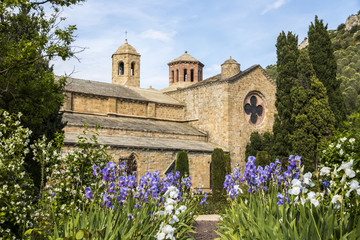 The Abbaye de Fontfroide, a former Cistercian monastery and abbey in Southern France, with a...