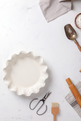 Bakery Concept,Ingredients for making cake homemade bread, pizza or pie  on a Light  Background.Top View.  Copy space for Text.