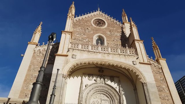 San Jeronimo church in Madrid at Prado museum