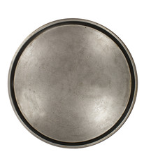 Metal mold for baking pies or pizza. The view from the top. - 211632114