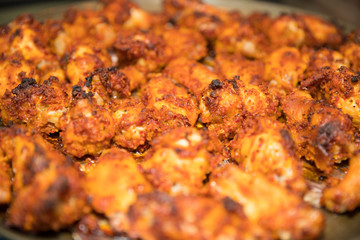 Grilled chicken wings foods closeup