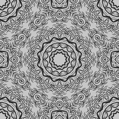 Decorative wallpaper for interior design. Modern geometric floral ornament. Seamless vector illustration