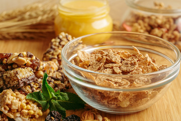 Healthy breakfast on the table