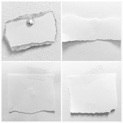 pieces of torn paper texture background, copy space.