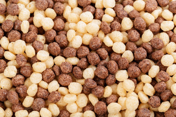 Cereal balls for breakfast background