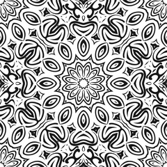 Seamless vector pattern. Geometric floral ornament. For Interior decoration, wallpaper, presentation, fashion design, print.