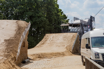 Sand on a FMX course