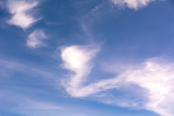 Blue sky with cloud shaped dragon, clean energy power, clear weather background