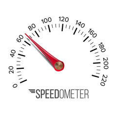 Speedometer Vector. Car Abstract Console Gauge Tachometer. Illustration