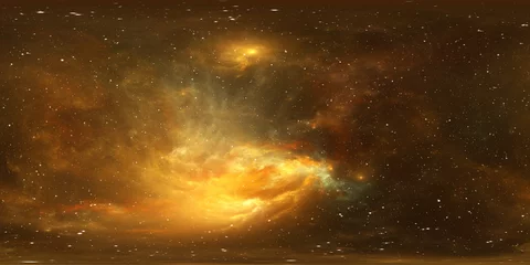 Sternensystem und Nebel der virtuellen Realität. Panorama, Umgebung 360 HDRI-Karte. Gleichwinklige Projektion, sphärisches Panorama. © Peter Jurik