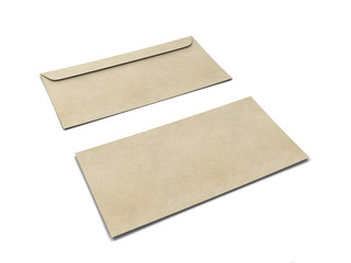 Blank paper envelope mockup