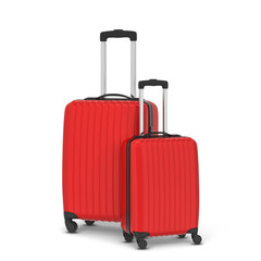 Plastic travel suitcase