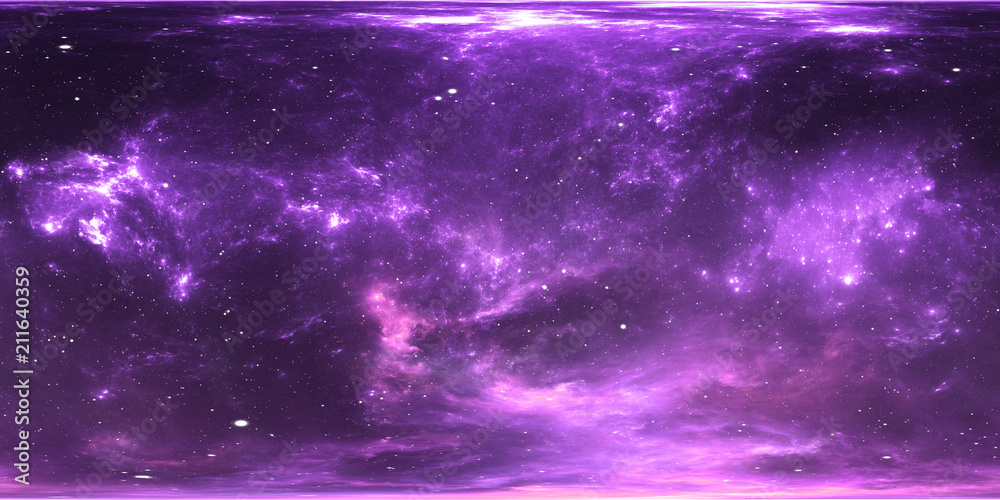 Wall mural space nebula with stars. virtual reality environment 360 hdri map. universe equirectangular projecti
