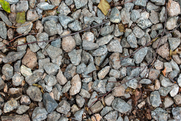stones and rubble on the road