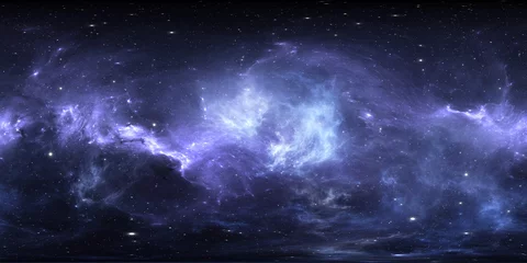 Weltraumnebel mit Sternen. Virtual-Reality-Umgebung 360 HDRI-Karte. Universelle gleichwinklige Projektion, sphärisches Panorama. © Peter Jurik