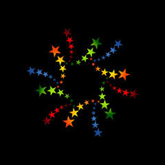 abstract stars icon, stars symbol. vector template ready for use