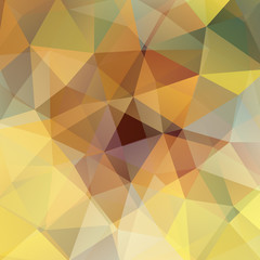 Abstract mosaic background. Triangle geometric background. Design elements. Vector illustration. Yellow, brown colors.