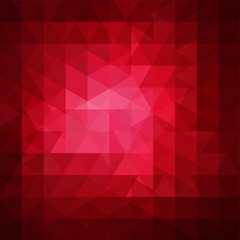 Fototapeta premium Triangle vector background. Can be used in cover design, book design, website background. Vector illustration. Red color.
