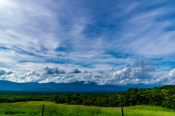 Obraz premium 北軽井沢の牧草地