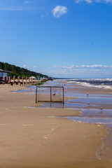a windy day on the shore of the Gulf of Riga .Jurmala, Latvia -august, 2017.