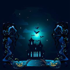 Halloween poster with castle