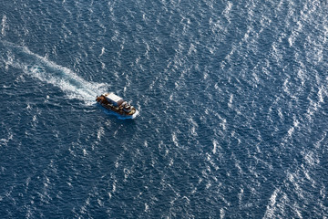 Fisher boat on the sea