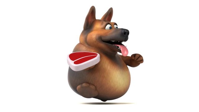 Fun german shepher dog - 3D Animation